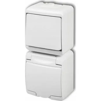 Elektrická zásuvka Elektrická Zásuvka vodotěsná Karlik bílá