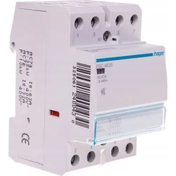 Stykač Hager ESC463S Instalační stykač 63A, bezhlučný