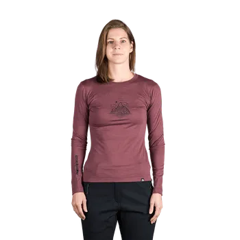Dámské tričko Northfinder Dámské tričko s dlouhým rukávem ze směsi merino vlny AILA, růžová, M