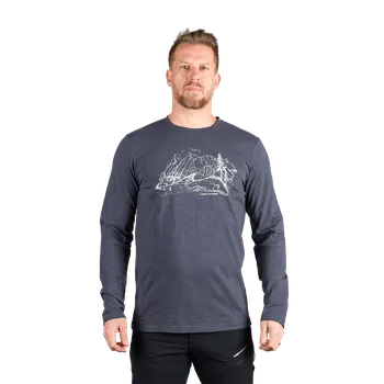 Pánské tričko Northfinder Pánské tričko z organické slub bavlny EMBER, modrá, L