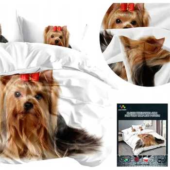 Povlečení Povlečení 160x200 3dílná sada povlaky 70x80 mikrovlákno 3D Andreas pes