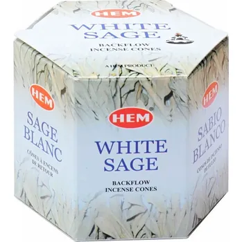 Vonná tyčinka Vonné kužely pro tekoucí dým HEM White sage 40 ks