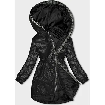Dámská cargo bunda Černá prošíváním zdobená bunda s kapucí SWEST, odstíny černé XL (42) i392_23195-53