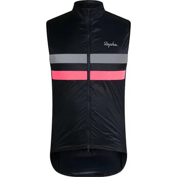 Cyklistická vesta Rapha Men's Brevet Insulated Gilet - dark navy/hi-vis pink
