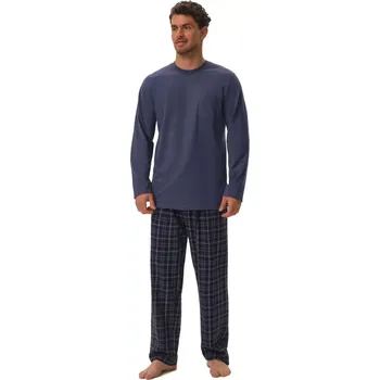 Pánské pyžamo Pánské pyžamo 41913 Herb light blue - HENDERSON světle modrá XXL