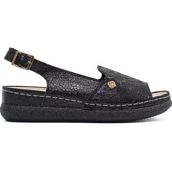 Dámské sandále Výborné sandály černé dámské na plochém podpatku 40