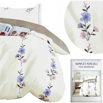 Povlečení Povlečení 160x200 3dílné Bavlněný satén Aida Sada 2x Povlak na polštář