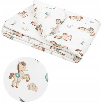Dětská deka Bavlněná dětská deka Koníci 65x75 cm
