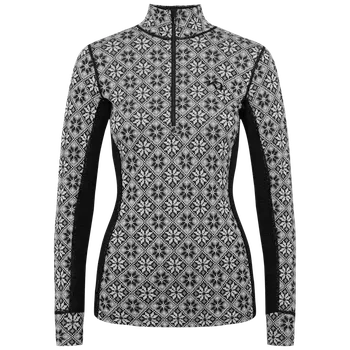 Dámské merino triko Kari Traa Rose Half Zip, black|M