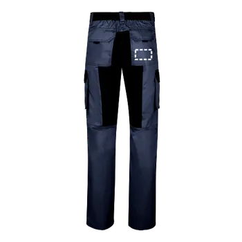 Pánské kalhoty VL NJORD. Dvoubarevné keprové kalhoty s mnoha kapsami (240 g/m²), z bavlny (35 %) a polyesteru (65 %) 3 Back Pants, 100 x 60 Digitální Transfer, 13 barvy