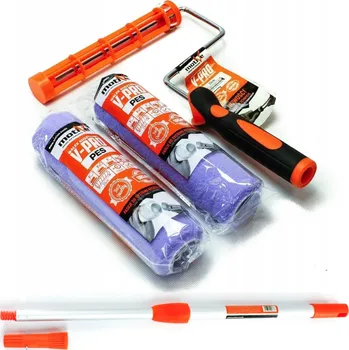 Malířský váleček MALÍŘSKÁ SADA 2x VÁLEČEK V-PRO PES 23CM/12MM + DRŽÁK + TELESKOPICKÁ TYČ