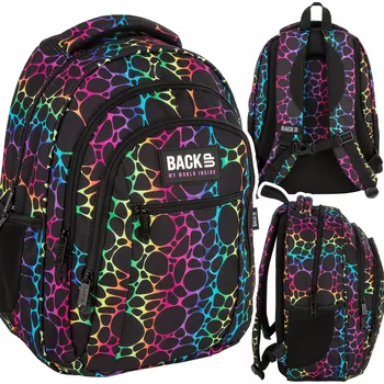Školní batoh Školní batoh pro mládež BackUP 26L fluo notebook A4 s barevným vzorem