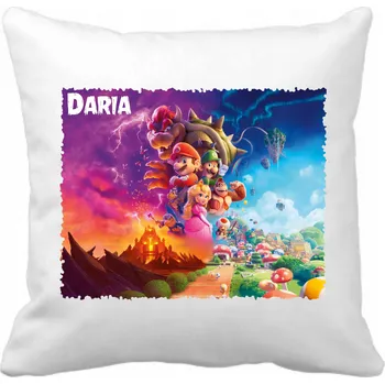 Polštář Polštář filmový, herní, knižní, komiksový, hudební SUPER MARIO BROS 40 x 40 cm