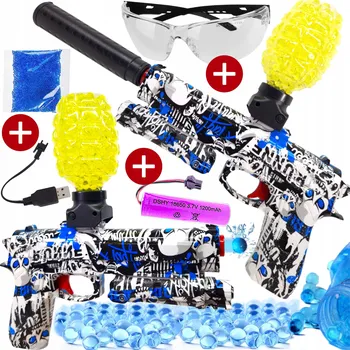 AUTOMATICKÁ PISTOLE S TLUMIČEM NA GELOVÉ VODNÍ KULIČKY PUŠKA ELEKTRICKÁ