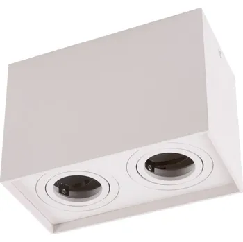 Stropní svítidlo LED Dvojité Halogenové Svítidlo Přisazené 2x GU10 35W Bílé