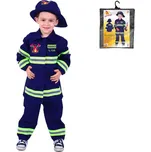 KARNEVAL Šaty hasič český potisk vel. M (117-128cm) 6-8 let KOSTÝM