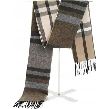 Šála PÁNSKÁ ŠÁLA Zimní Teplá HNĚDO ČERNO BÉŽOVÁ Kostkovaná Pako Jeans