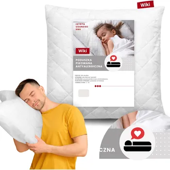 Polštář Polštář na spaní 60x60 polštář ANTIALERGICKÝ se zipem, BÍLÝ Wiki
