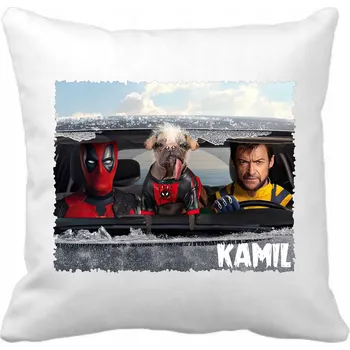 Polštář Polštář s motivem filmu, her, knih, komiksů a hudby Deadpool Wolverine 40 x 40 cm