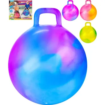 Míč dětský gymnastický skákací 45cm nafukovací hopsadlo s úchytem 4 barvy | 729957