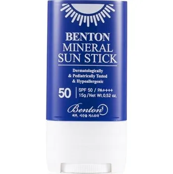 Přípravek na opalování BENTON MINERAL SUN STICK Minerální opalovací krém v tyčince SPF50+ PA++++ 15 g