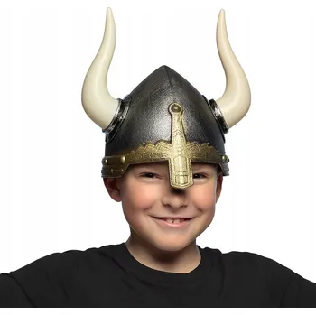 Karnevalový kostým VIKINGSKÁ PŘILBA S ROHY MALÝ VIKING PRO DĚTI