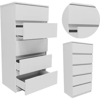 Komoda Komoda Matkam 60 x 40 x 121 cm bílá matná