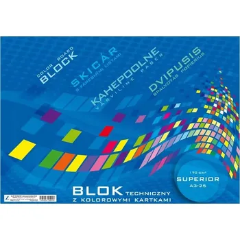 Technický blok A3, 25 listů, barevný Kreska