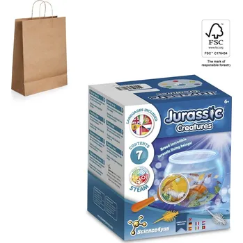 Kresba Jurassic Pets Kit II. Vzdělávací hra dodáváno s dárkovou taškou z kraftového papíru (115 g/m²), vyrobené z certifikovaného materiálu FSC™ a dalších kontrolovaných materiálů 5 bez potisku bez potisku