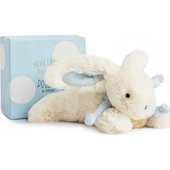 plyšák Doudou Dárková sada - Plyšový králíček modrý 20 cm