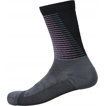 Pánské ponožky Ponožky Shimano vysoké S-PHYRE merino šedo-růžové - M-L 41-44