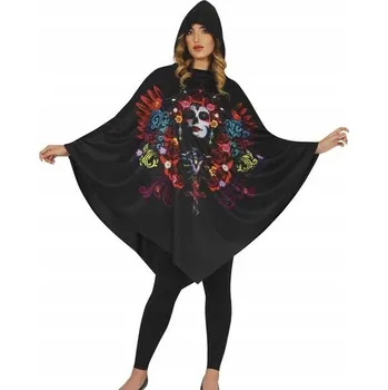 PONČO PLÁŠŤ LOS MUERTOS KARNEVAL KOSTÝM HALLOWEEN VELIKOST L