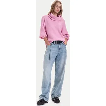 Dámský svetr ONLY Rolák Whitney 15353187 Růžová Oversize L