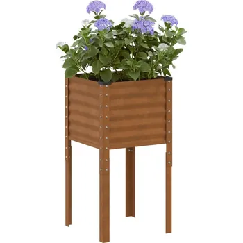 Truhlík OMAXI Zahradní květináč 45 x 45 x 88 cm, odolná ocel 642036