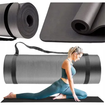 podložka na cvičení PODLOŽKA NA CVIČENÍ JÓGA FITNESS - STAR SILNÁ ŠEDÁ GIMNASTICKÁ 183x61x1,5