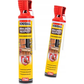 Montážní pěna Montážní pěna s aplikátorem Genius Gun, těsnicí, 770 ml Soudal