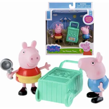 Figurka Prasátko Peppa EXKLUZIVNÍ SADA 2 Figurek 6 cm Peppa a George Zmrzlina Jazwares