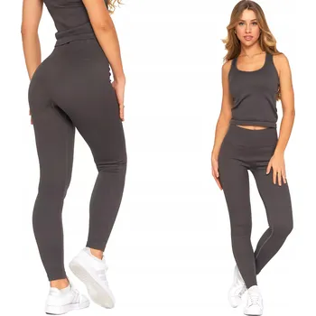 Dámské legíny Dámské sportovní legíny s vysokým pasem, neprůhledné, žebrované, pohodlné MORAJ S/M