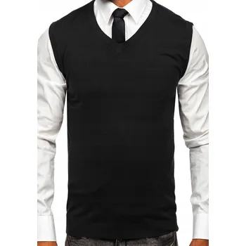 Dámský svetr New Boy svetr MM6005-4 černý s výstřihem/dekoltem do V, velikost XL