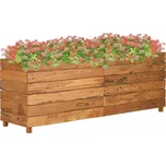 OMAXI Vyvýšený záhon 150x40x55 cm recyklované teakové dřevo a ocel 760735