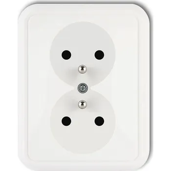 Elektrická zásuvka Bílá nástěnná Elektrická Zásuvka Karlik