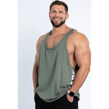 Pánské tílko Pánské sportovní tílko VSB FIT v khaki barvě , VELIKOST S