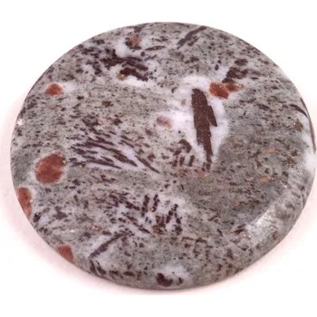 Přírodní kámen Kabošon Hornblende č.6351 (32x5mm)