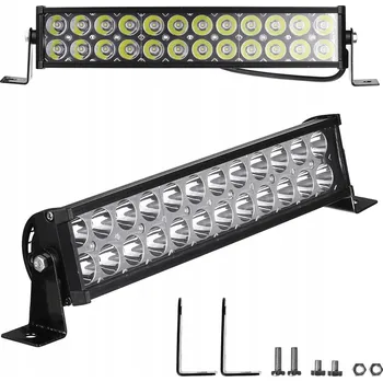 LED Halogenový Panel Reflektor Pracovní LED Lampa 24 diod 72W 12V 24V 3600lm
