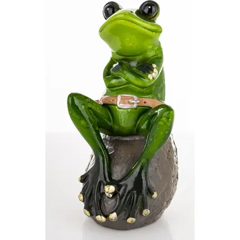 Keramická žabka na kameni