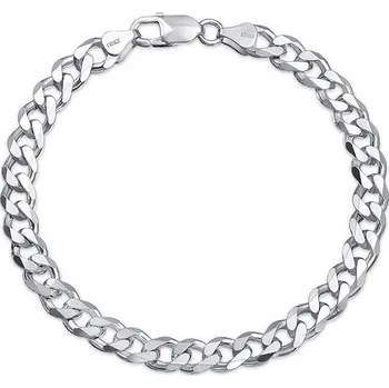 Náramek PÁNSKÝ STŘÍBRNÝ NÁRAMEK PANCÉŘOVÝ, DIAMANTOVĚ BROUŠENÝ