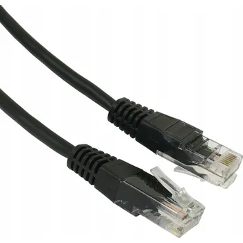 Síťový kabel Patchcord RJ45 UTP CAT.5e černý 1m