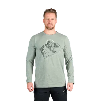 Northfinder Pánské tričko z organické slub bavlny DARU, zelená, L