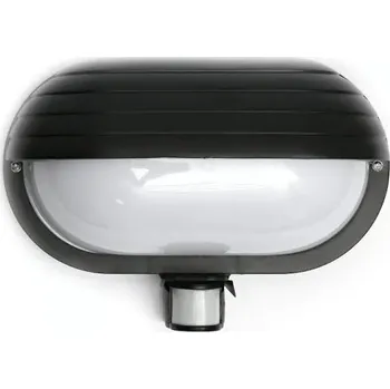 Nástěnné svítidlo Ecolite Ecolite Černé nástěnné svítidlo s pohybovým senzorem, IP44, WHST69-CR