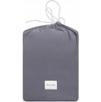 Prostěradlo Prostěradlo s gumou White Pocket jersey 160 x 200 cm